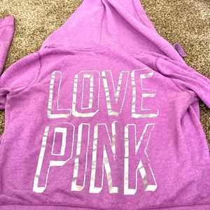 Victoria’s Secret PINK zip hoodie M in bright purple/pink